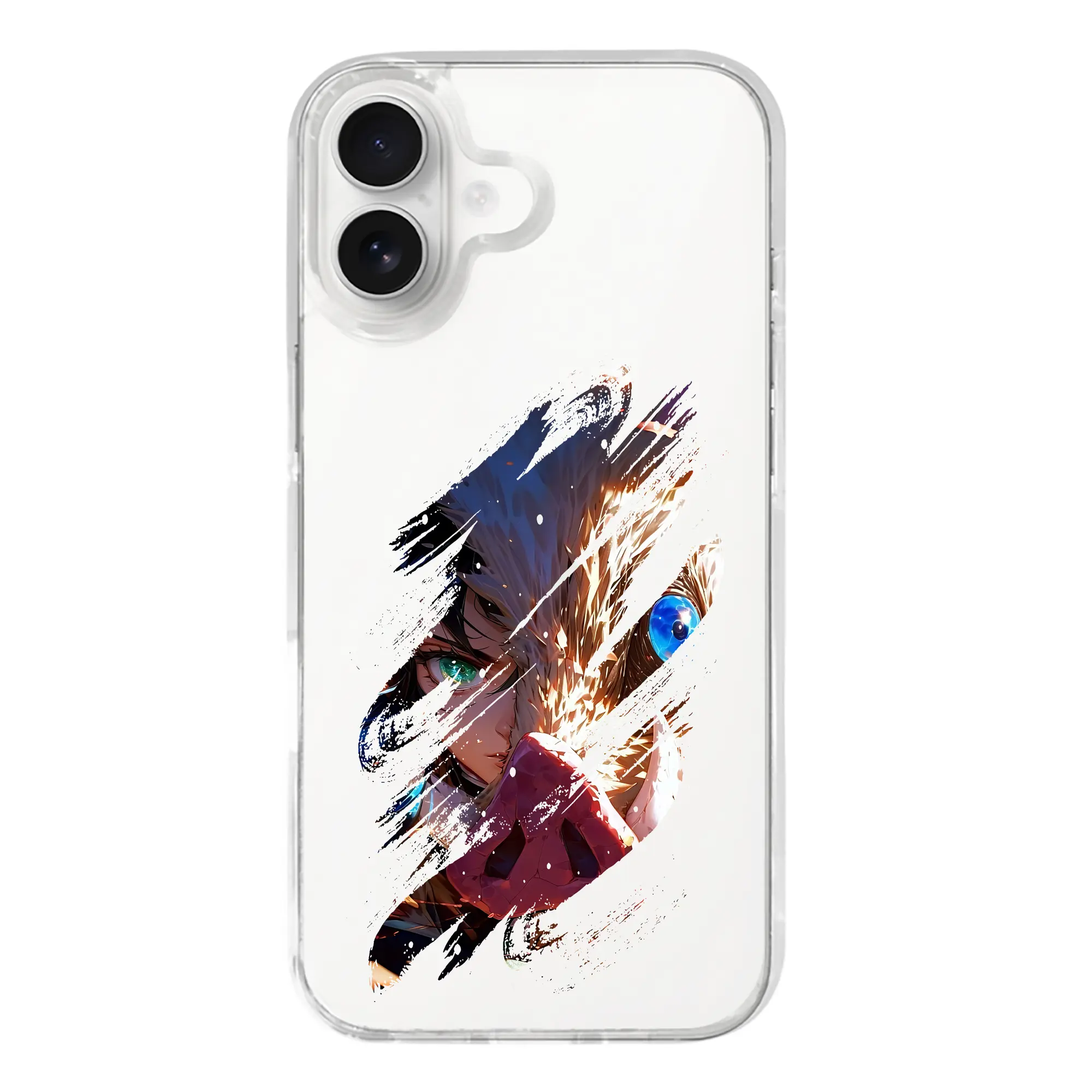 鬼滅の刃 グッズ,嘴平 伊之助 - iPhone 17シリーズ 透明スマホケース – 薄型・耐衝撃・精密フィット保護カバー